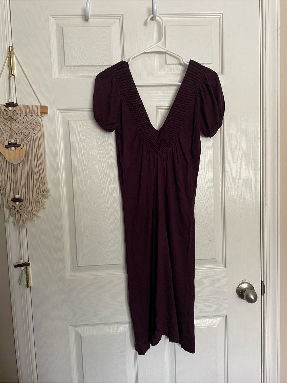 Pink Rose Women’s size Small Deep Plum V-Neck Midi Dress
